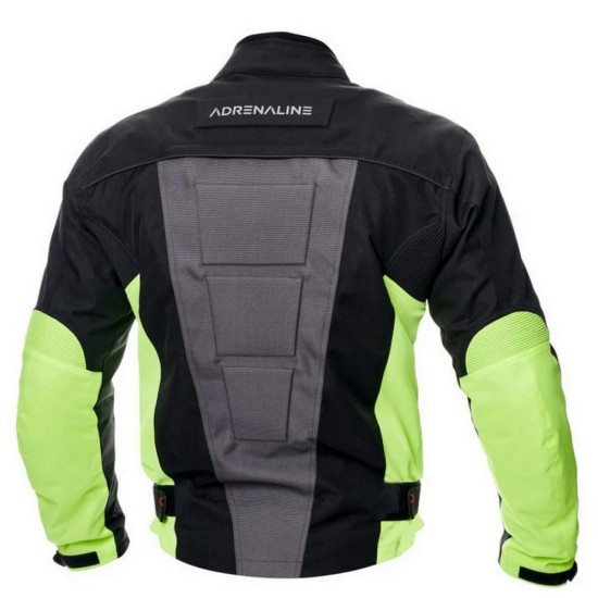 Geaca moto textil Adrenaline Pyramid 2.0, negru/fluo/gri, marime M