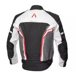 Geaca moto textil Adrenaline Sola 2.0, negru/rosu/gri, marime M