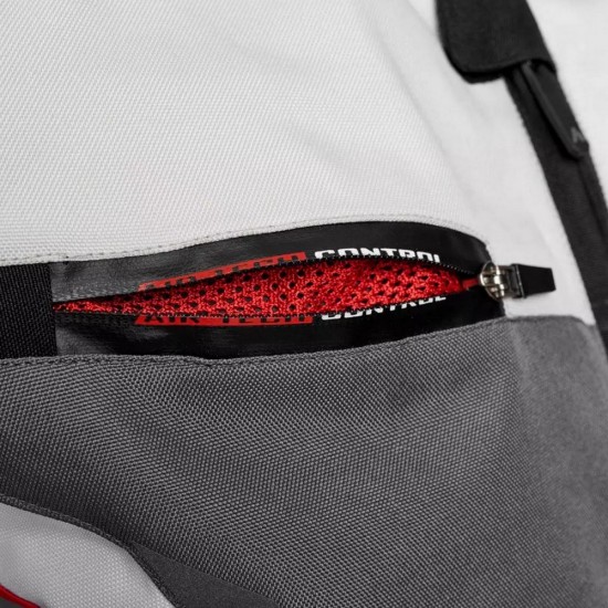 Geaca moto textil Adrenaline Sola 2.0, negru/rosu/gri, marime L