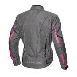 Geaca moto textil dame Adrenaline Love Ride 2.0, negru/gri/roz, marime S