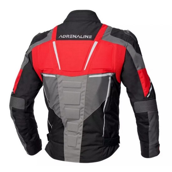 Geaca moto textil Adrenaline Scorpio, negru/rosu/gri, marime L