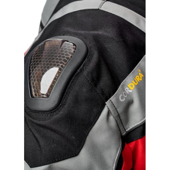 Geaca moto textil Adrenaline Scorpio, negru/rosu/gri, marime L