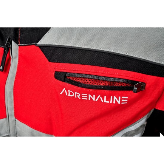 Geaca moto textil Adrenaline Scorpio, negru/rosu/gri, marime L