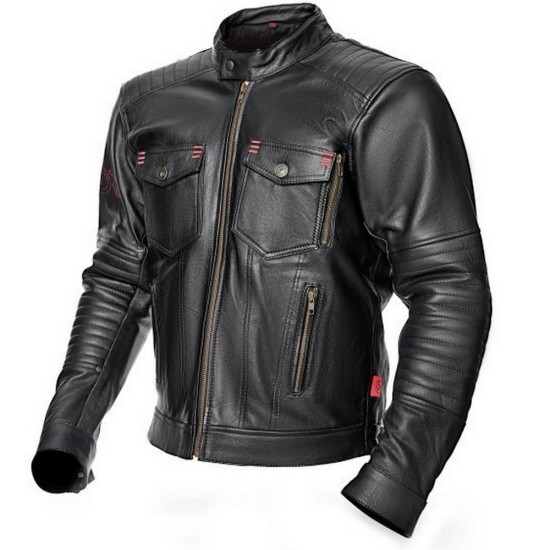 Geaca moto piele Adrenaline Boston, negru, marime M