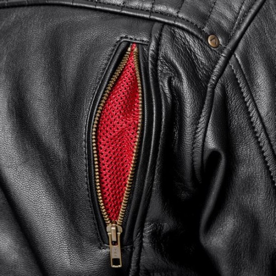 Geaca moto piele Adrenaline Boston, negru, marime M