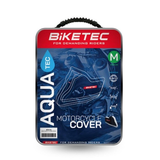 Husa moto BikeTec impermeabila, negru/gri, marime M