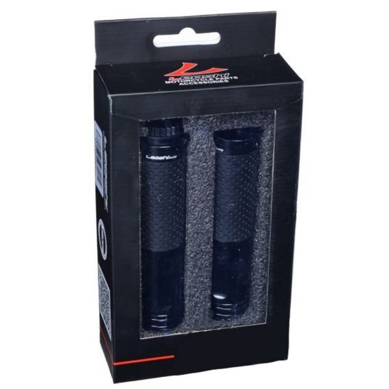 Set 2 mansoane universale moto cu capeti F2, negru