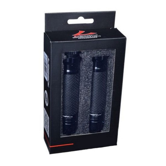 Set 2 mansoane universale moto cu capeti F3, negru