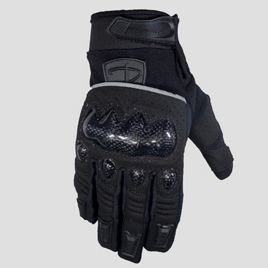 Manusi piele moto Polednik Carbon II negru marime S