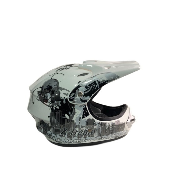 Casca cross/atv copii Action alb marime XL