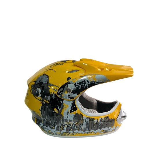 Casca cross/atv copii Action galben marime XL