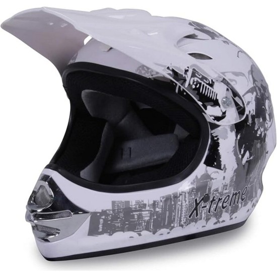 Casca cross/atv copii Action alb marime XL