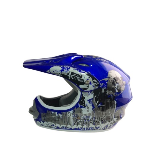 Casca cross/atv copii Action albastru marime XL