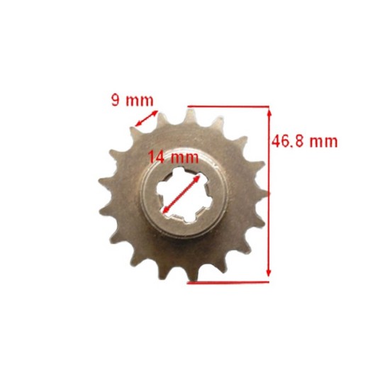 Pinion fata Pocket Bike 17 dinti, lant gros