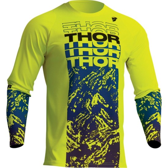 Tricou cross/atv Thor Sector Atlas, galben fluo, marime L