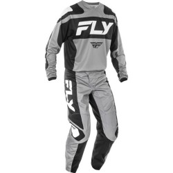 Pantaloni cross/enduro Fly Racing F-16 alb/gri/rosu marime 40