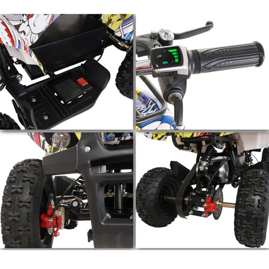 Torino Graffiti 1000w 36v  gyerek Quad 6" zöld