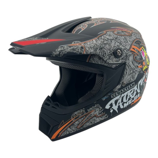 Casca cross/atv copii Mejia negru/gri mat marime XL