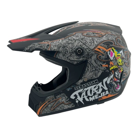 Casca cross/atv copii Mejia negru/gri mat marime XL