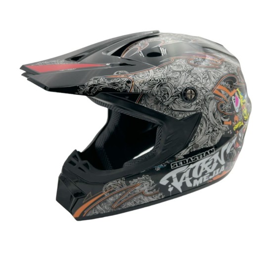 Casca cross/atv copii Mejia negru/gri marime XL