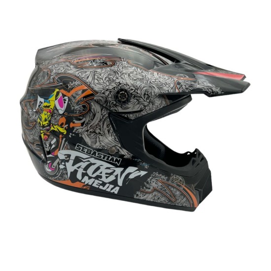 Casca cross/atv copii Mejia negru/gri marime XL