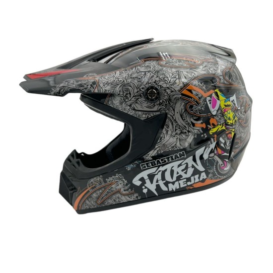 Casca cross/atv copii Mejia negru/gri marime XL