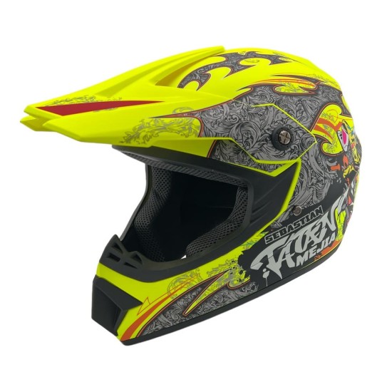 Casca cross/atv copii Mejia galben/gri mat marime L