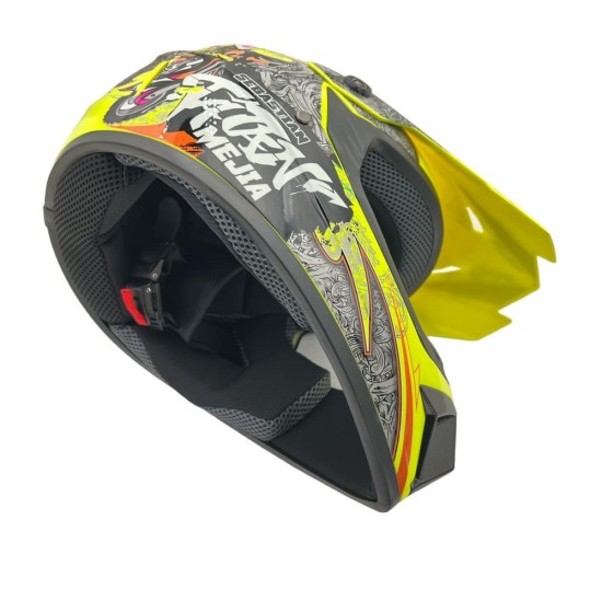 Casca cross/atv copii Mejia galben/gri marime M