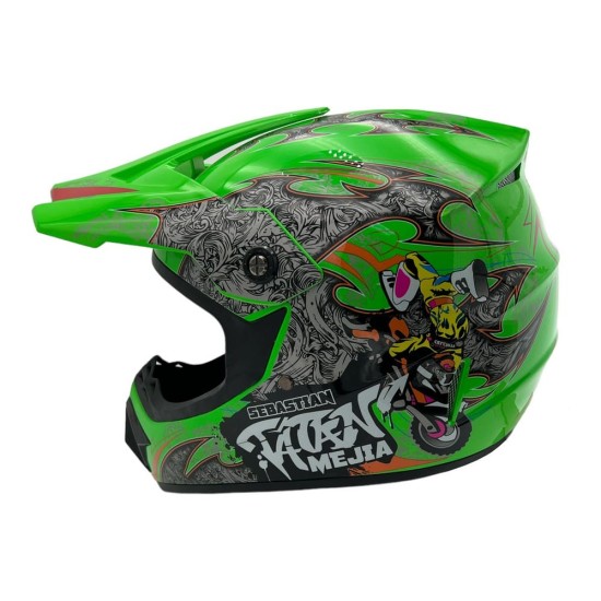 Casca cross/atv copii Mejia verde deschis, marime XL