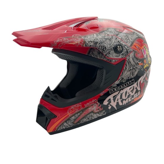 Casca cross/atv copii Mejia rosu/gri marime XL