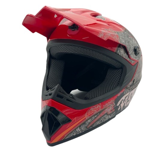 Casca cross/atv copii Mejia rosu/gri marime XL