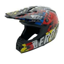 Casca cross/atv copii Mejia Skeleton negru/rosu/galben marime XL
