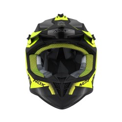 Casca cross/atv Nox Fusion N633 negru mat/galben fluo marime L