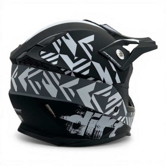 Casca cross/atv copii MiniRocket gri marime YS