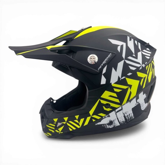 Casca cross/atv copii MiniRocket galben fluo marime YS