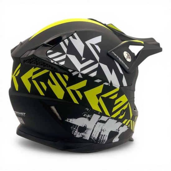 Casca cross/atv copii MiniRocket galben fluo marime YS