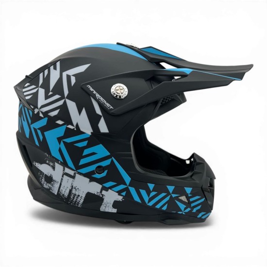 Casca cross/atv copii MiniRocket albastru marime YXL