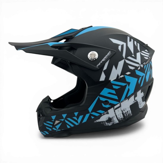 Casca cross/atv copii MiniRocket albastru marime YXL
