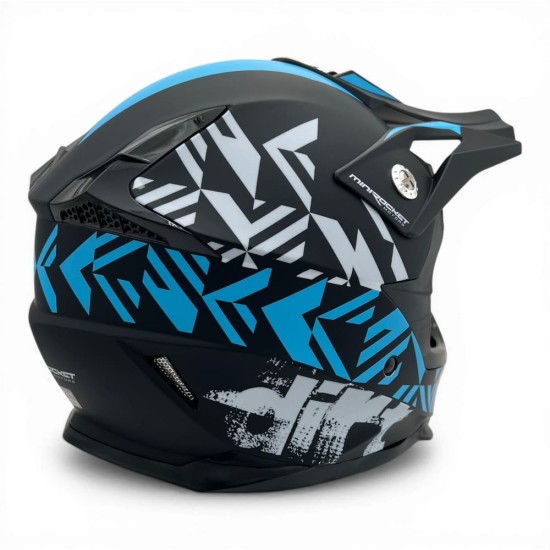 Casca cross/atv copii MiniRocket albastru marime YXL