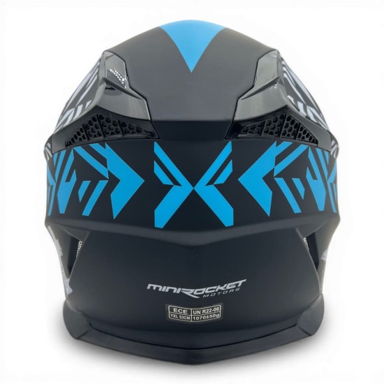 Casca cross/atv copii MiniRocket albastru marime YXL