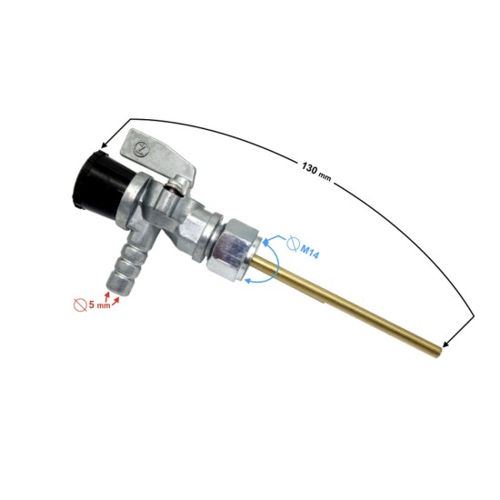 Robinet benzina moped, diametru 14mm