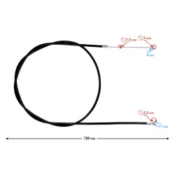 Cablu acceleratie Pocket-Bike-Mini-Cross, lungime 720mm