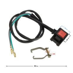 Buton universal oprire moto, patrat