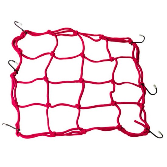 Plasa bagaje moto-atv 30x30cm, rosu
