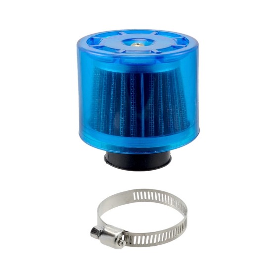 Filtru aer sport, diametru 38mm, argintiu