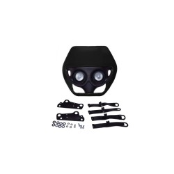 Carena si far fata cu prinderi universal cross-enduro, negru