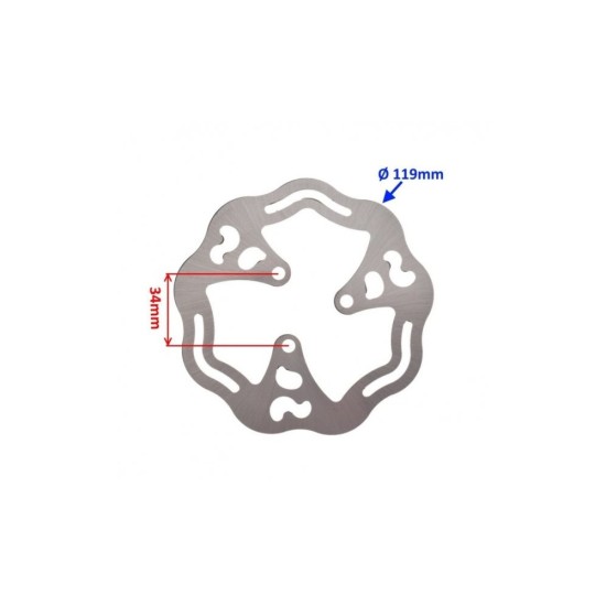 Disc de frana fata-spate Pocket Bike 119mm