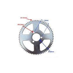 Pinion spate Pocket Bike-Pocket Atv, 64 dinti, 25H