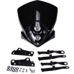 Carena si far fata cu prinderi universal cross-enduro, negru