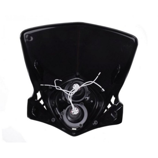 Carena si far fata cu prinderi universal cross-enduro, negru